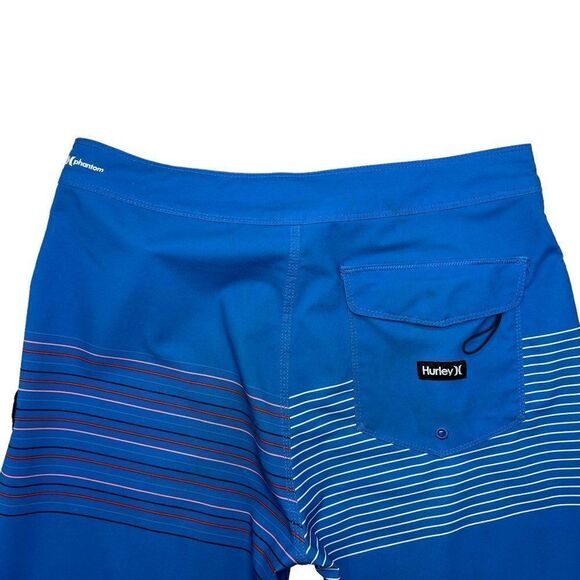 Hurley Boardshorts Men's 29 Blue Summer Beach Pool Surf Performance Swim Trunks - Picture 7 of 13